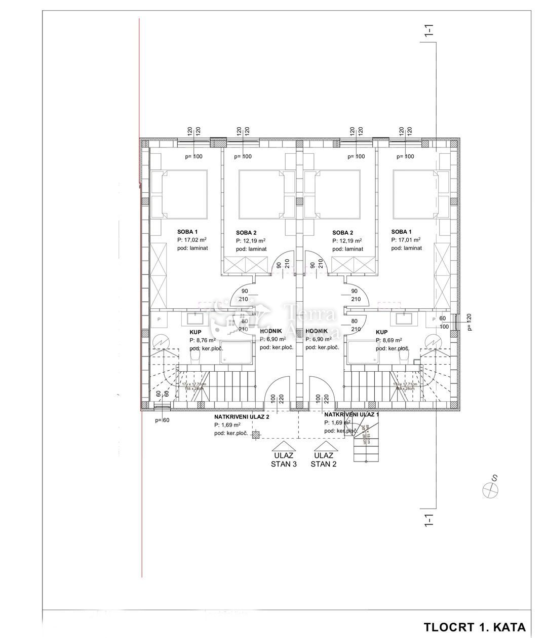 Apartma Soline, Dobrinj, 98,59m2