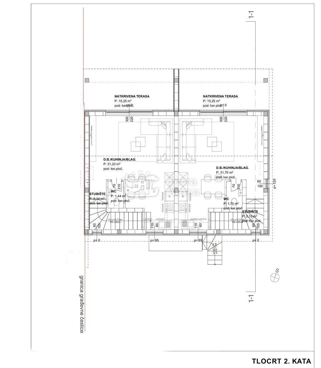 Apartma Soline, Dobrinj, 98,59m2