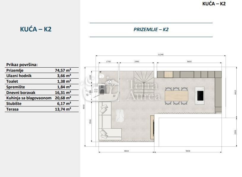 Hiša Malinska, Malinska-Dubašnica, 130m2