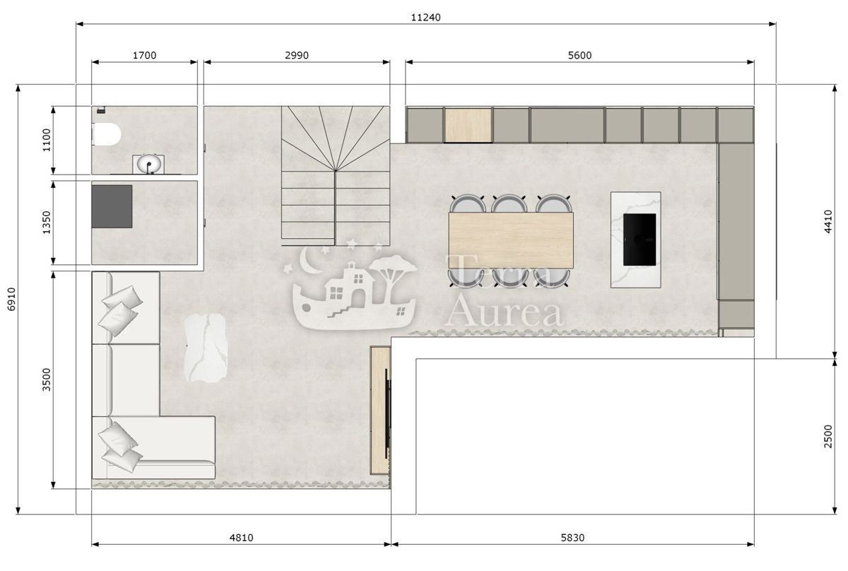 Hiša Malinska, Malinska-Dubašnica, 130m2