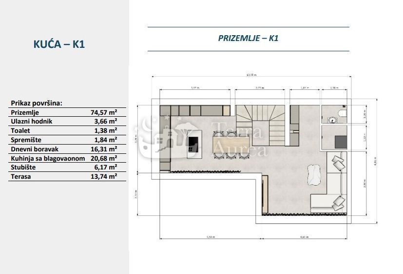 Hiša Malinska, Malinska-Dubašnica, 130m2