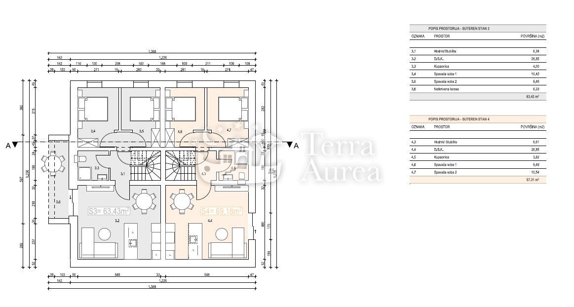 Apartma Malinska, Malinska-Dubašnica, 69,18m2
