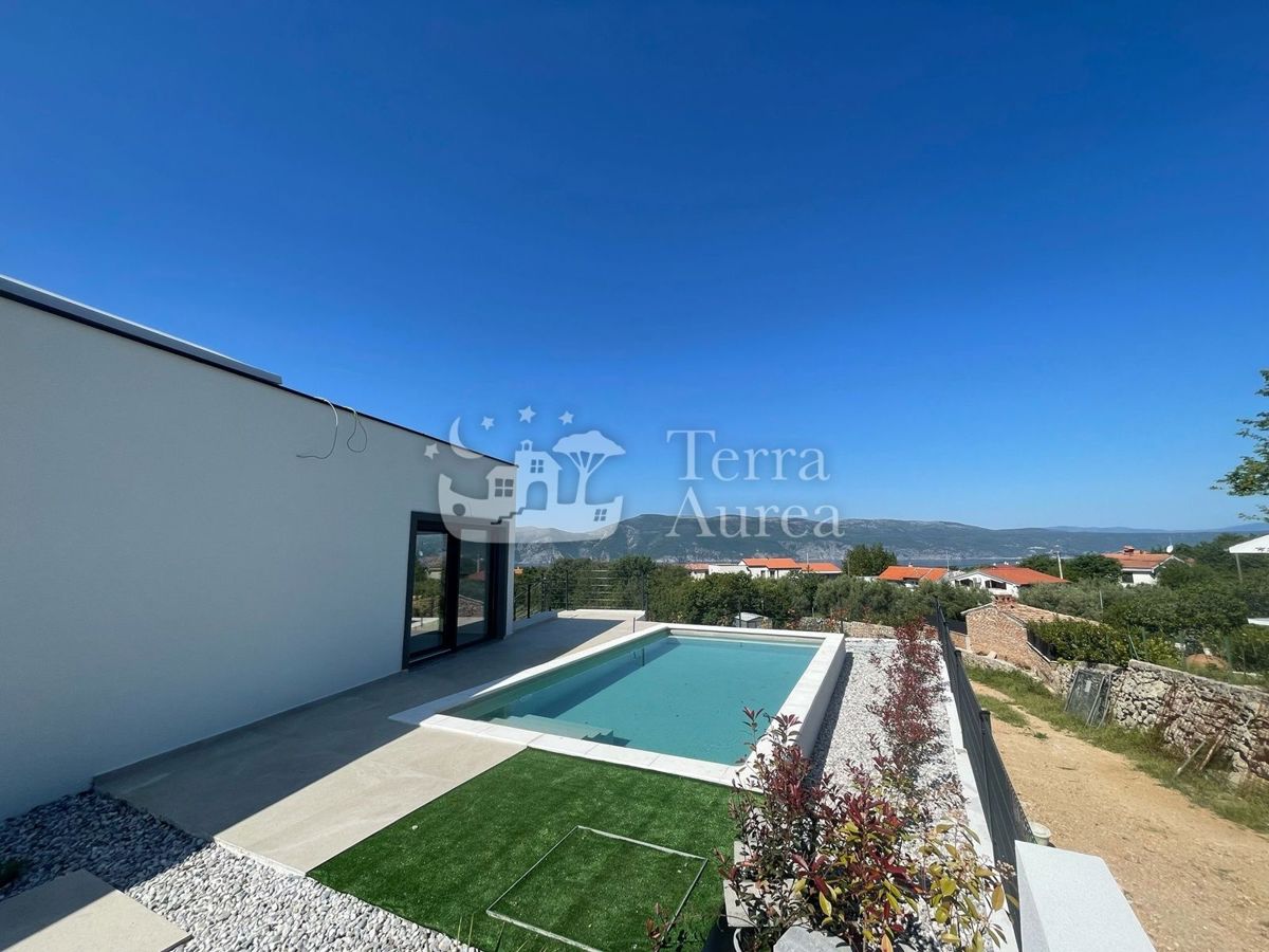 Mediteranska vila s pogledom na morje, Brzac, otok Krk