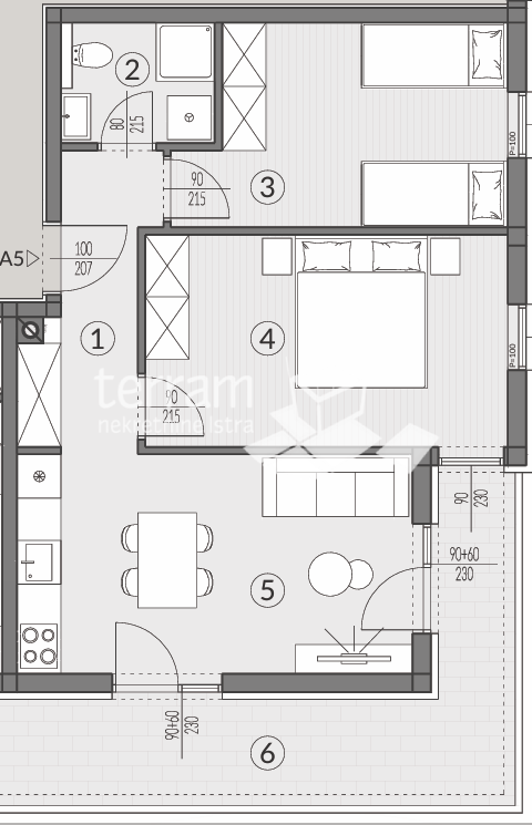 Istra, Pula, okolica, stanovanje 64,19 m2, 2SS+DB, pritličje, dva parkirna mesta, NOVO!! #prodaja