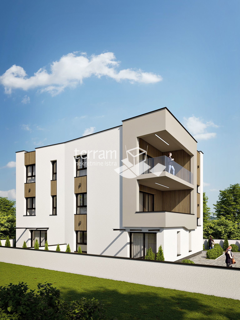 Istra, Pula, Štinjan, stanovanje 66,23 m2, pritličje, 1 spalnica + dnevna soba, vrt 100 m2, NOVO, #prodaja