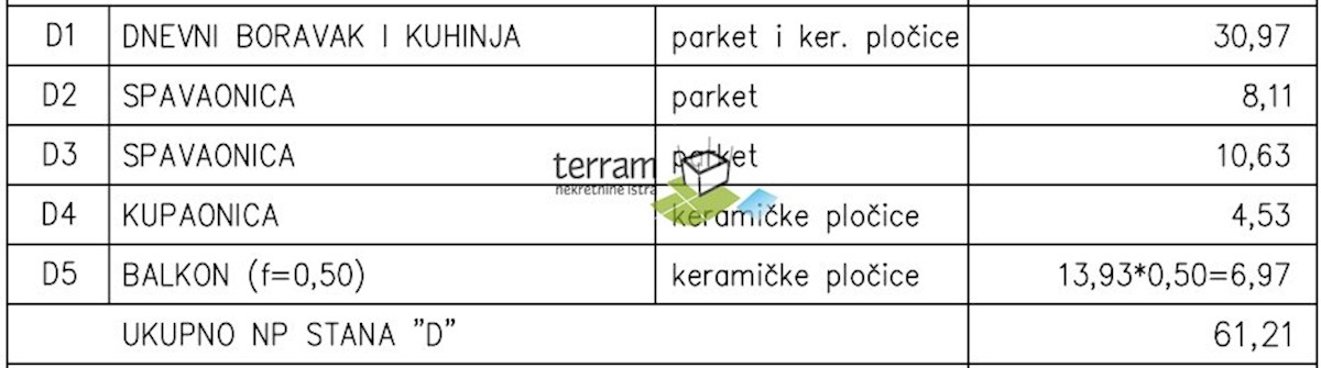 Istra, Medulin, stanovanje v prvem nadstropju, 74,21 m2, 2s, garaža, NOVO!! #razprodaja