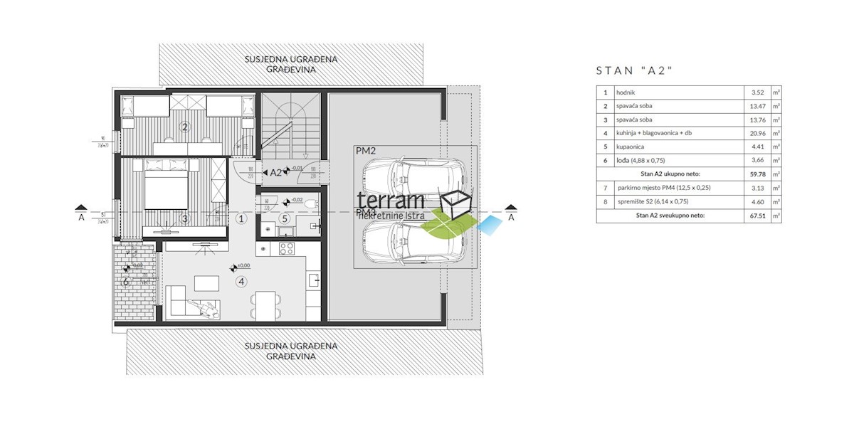 Istra, Medulin, Banjole, apartma 1. nadstropje, 67.51m2, 2SS+DB, blizu morja, NOVO!! #razprodaja ​