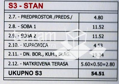 Istra, Pula, Valdebek, stanovanje 58 m2, prvo nadstropje, 2SS+DB, NOVO, #prodaja