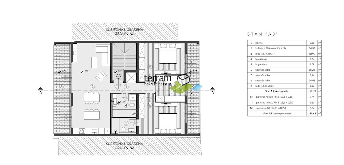 Istra, Medulin, Banjole, apartma II. nadstropje, 130,63 m2, 3s+db, blizu morja, NOVO!! #razprodaja