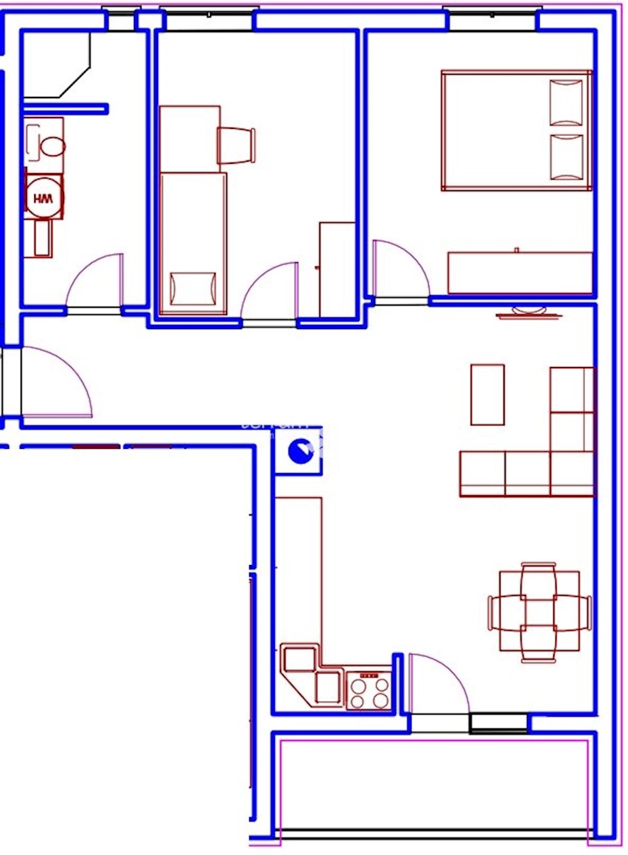 Istra, Pula, Monvidal, stanovanje 1. nadstropje 59,95m2, 2SS+DB, NOVOGRADNJA #prodaja