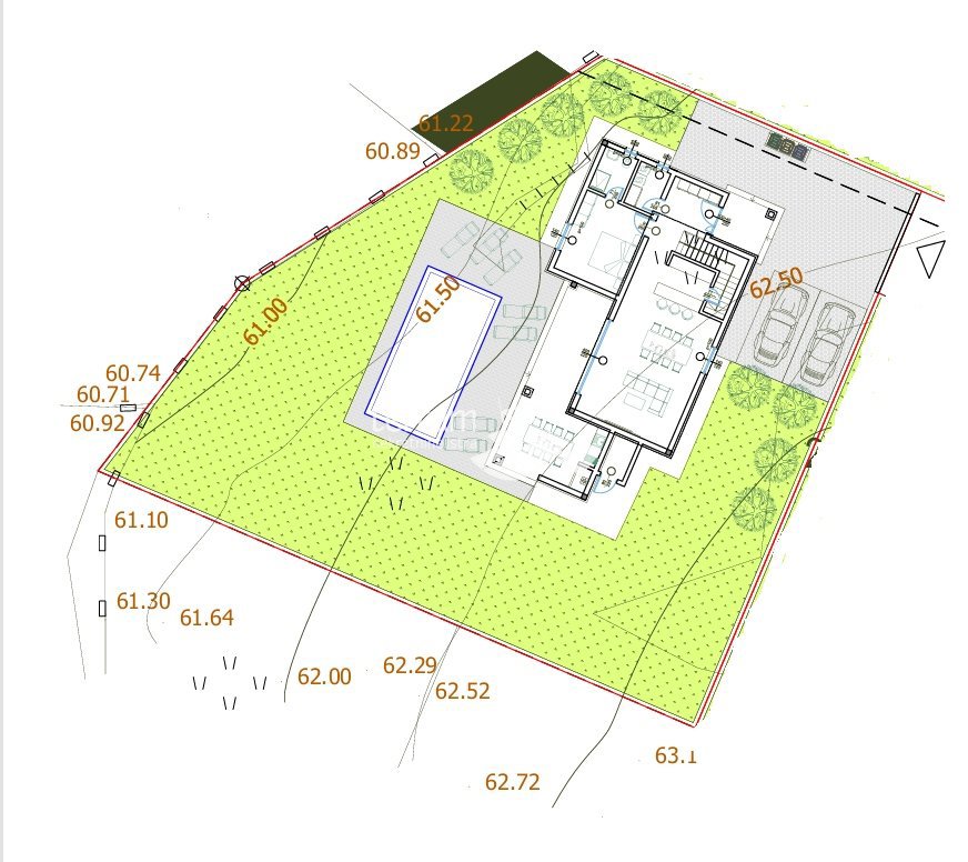 Istra, Pula, Monte Turco, gradbeno zemljišče 680m2 z gradbenim dovoljenjem, #prodaja