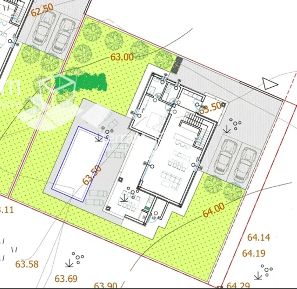 Istra, Pula, Monte Turco, gradbeno zemljišče 636 m2 z gradbenim dovoljenjem, #prodaja