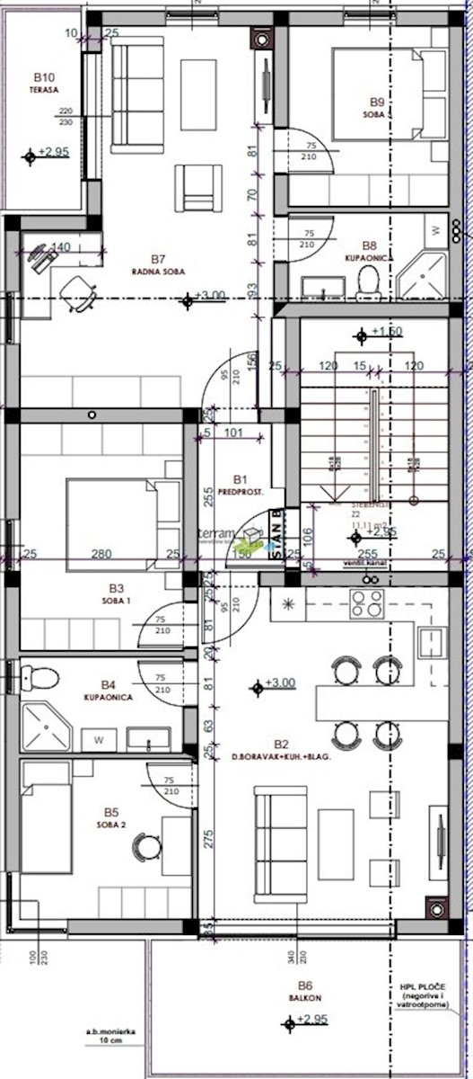 Istra, Medulin, stanovanje prvo nadstropje 109,83m2, garaža, NOVO #prodaja