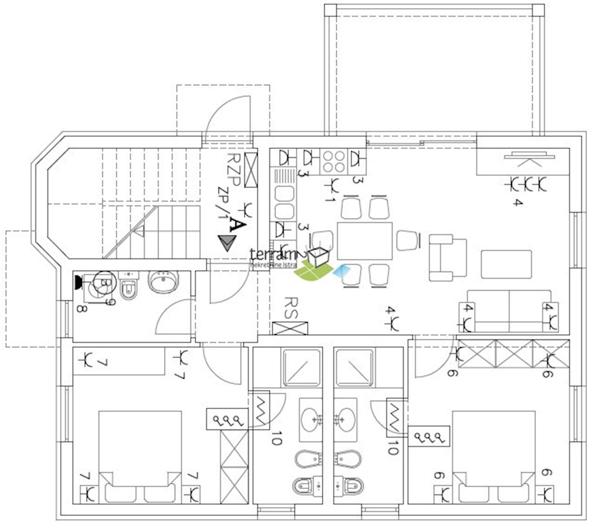 Istra, Medulin, apartma 74m2 drugo nadstropje, NOVO!!, #prodaja