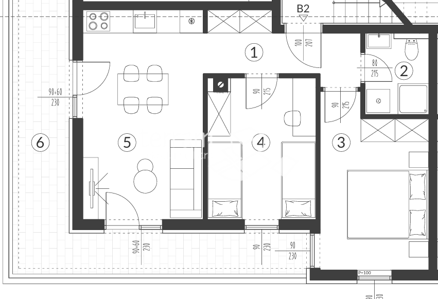 Istra, Pula, okolica, stanovanje v pritličju 62,38 m2, 2 sobi + dnevna soba, vrt, parkirišče, NOVO!! #prodaja