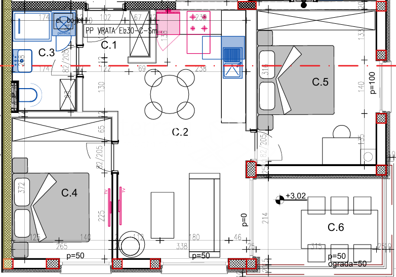 Istra, Pula, Veli vrh, stanovanje 62,64 m2, 2 sobi + dnevni prostor z jedilnico, prvo nadstropje, dvigalo, garaža, #prodaja