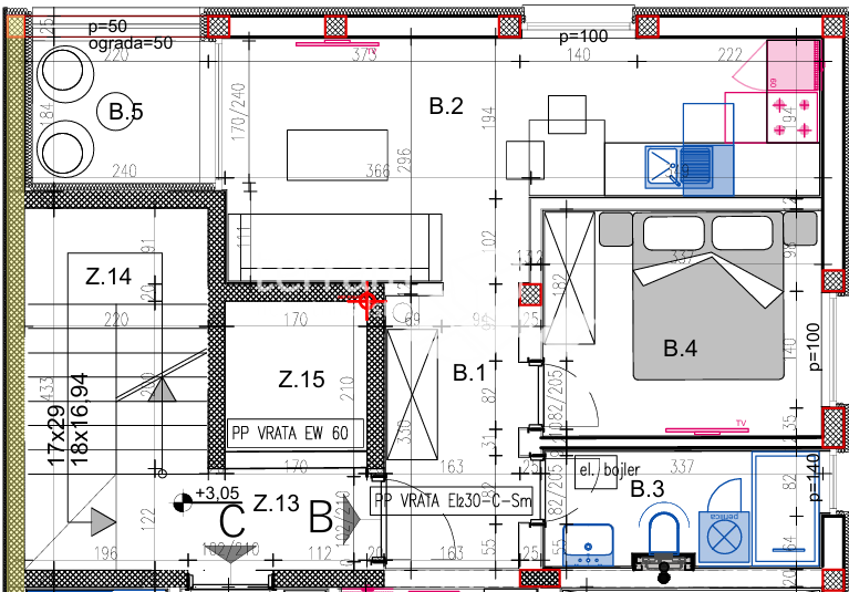 Istra, Pul, Veli vrh, stanovanje 47,73 m2, prvo nadstropje, 1SS+DB, garaža, NOVO, #prodaja