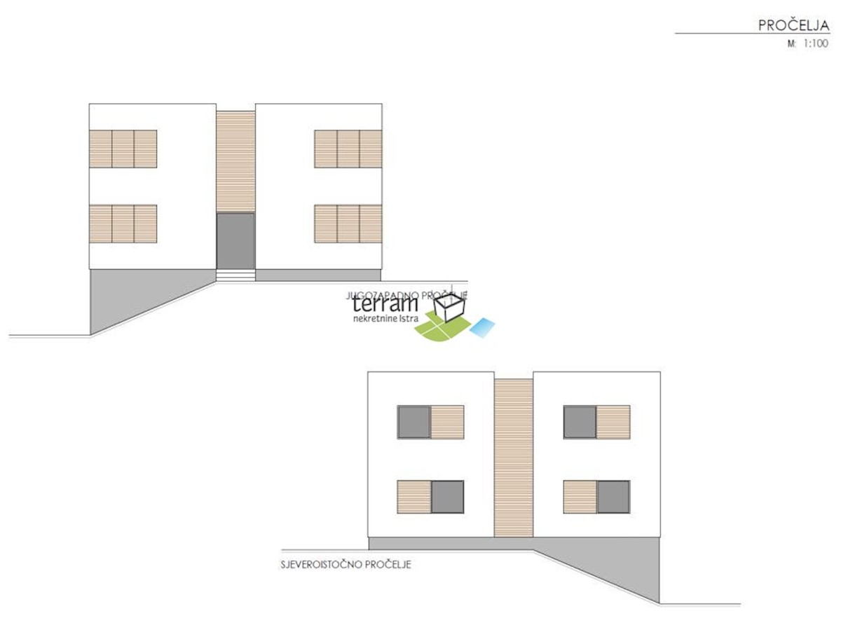 Istra, Medulin, prodamo gradbeno zemljišče z pravnomočnim gradbenim dovoljenjem za štiri apartmaje