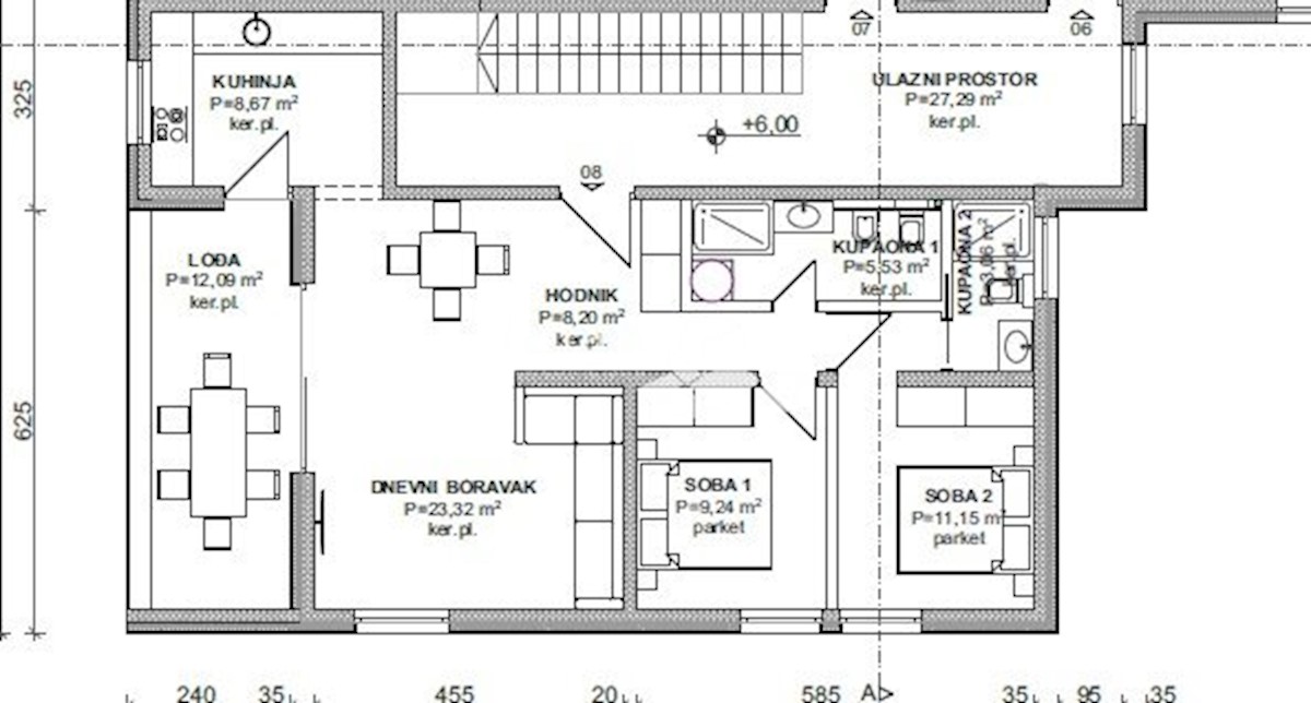 Istra, Medulin, okolica Banjole, apartma II. nadstropje, 106,61 m2, 2s, garaža, blizu morja, NOVO!! #razprodaja