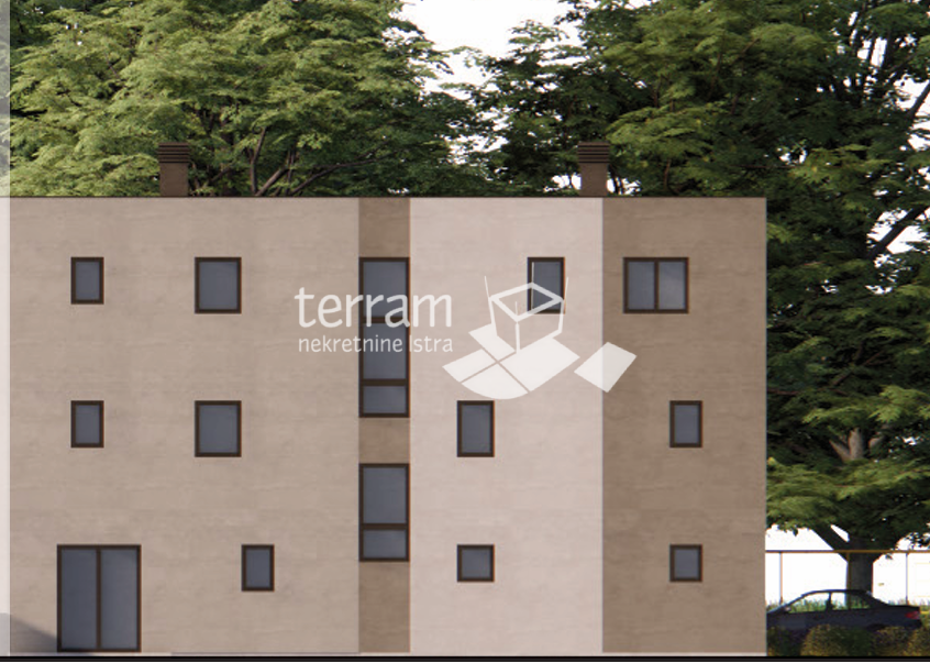 Istra, Pula, Busoler, stanovanje 52,20 m2, 1 spalnica + jedilnica, vrt 46 m2, prodaja