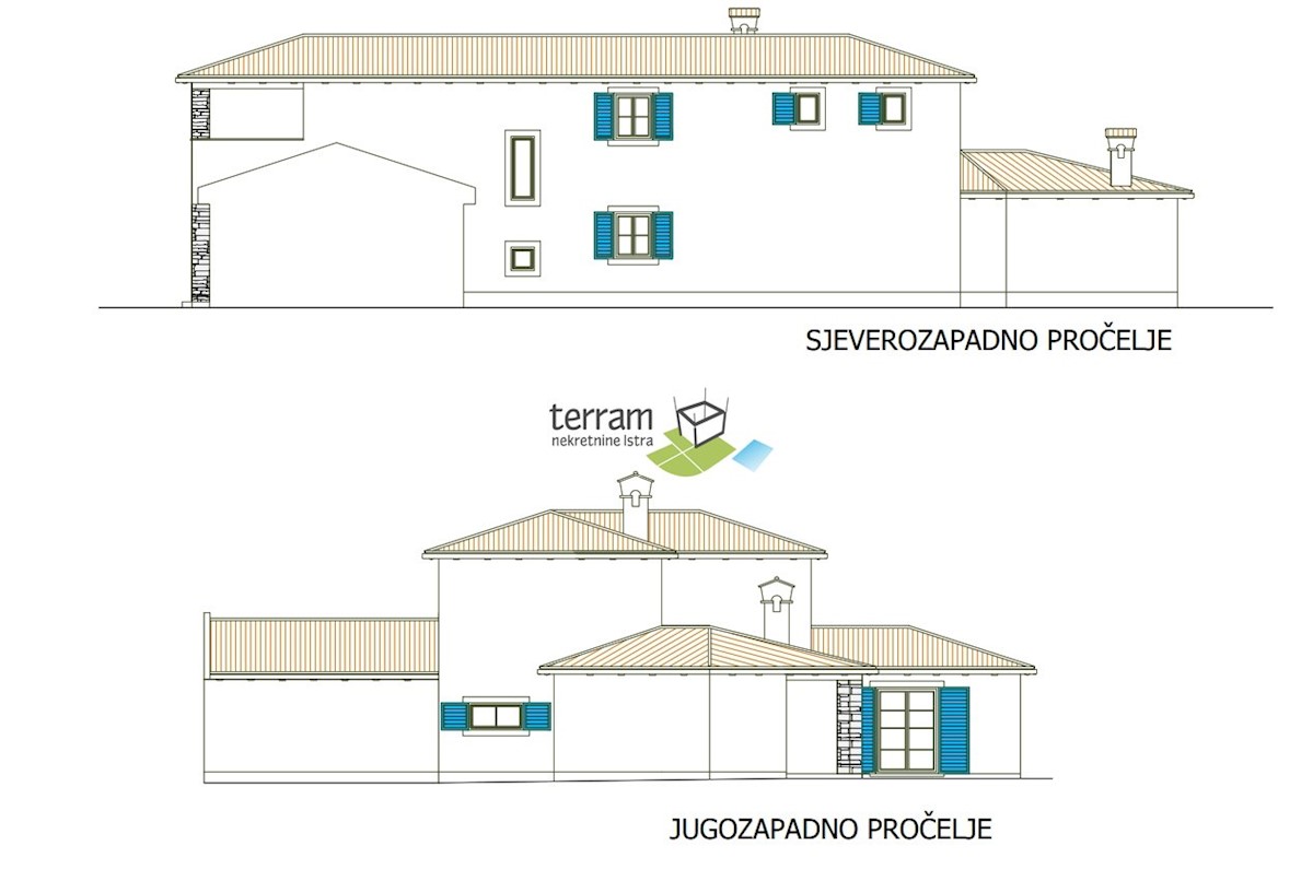 Istra, Žminj, Prodamo Vilo 293m2 z bazenom in velikim vrtom 2800m2