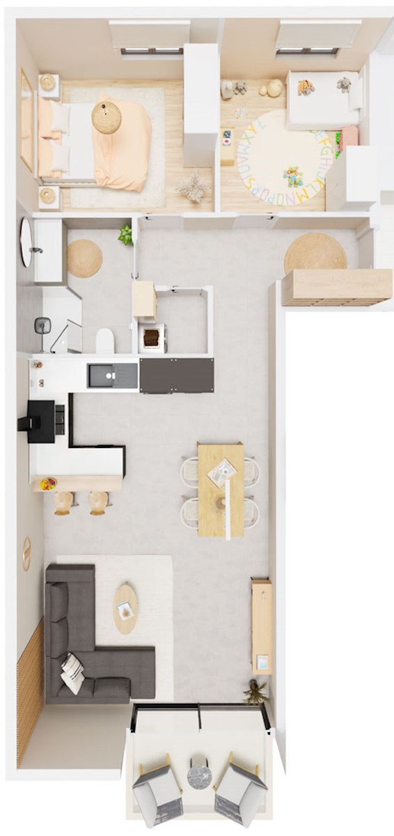 Vabriga, novo stanovanje 800m od morja, NSOP-239-B2