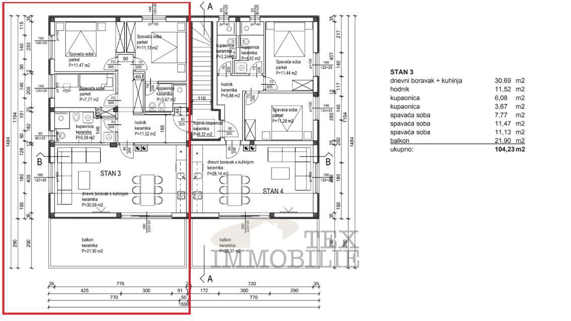 Poreč - Stanovanje z 3 spalnicama, 2 km od morja