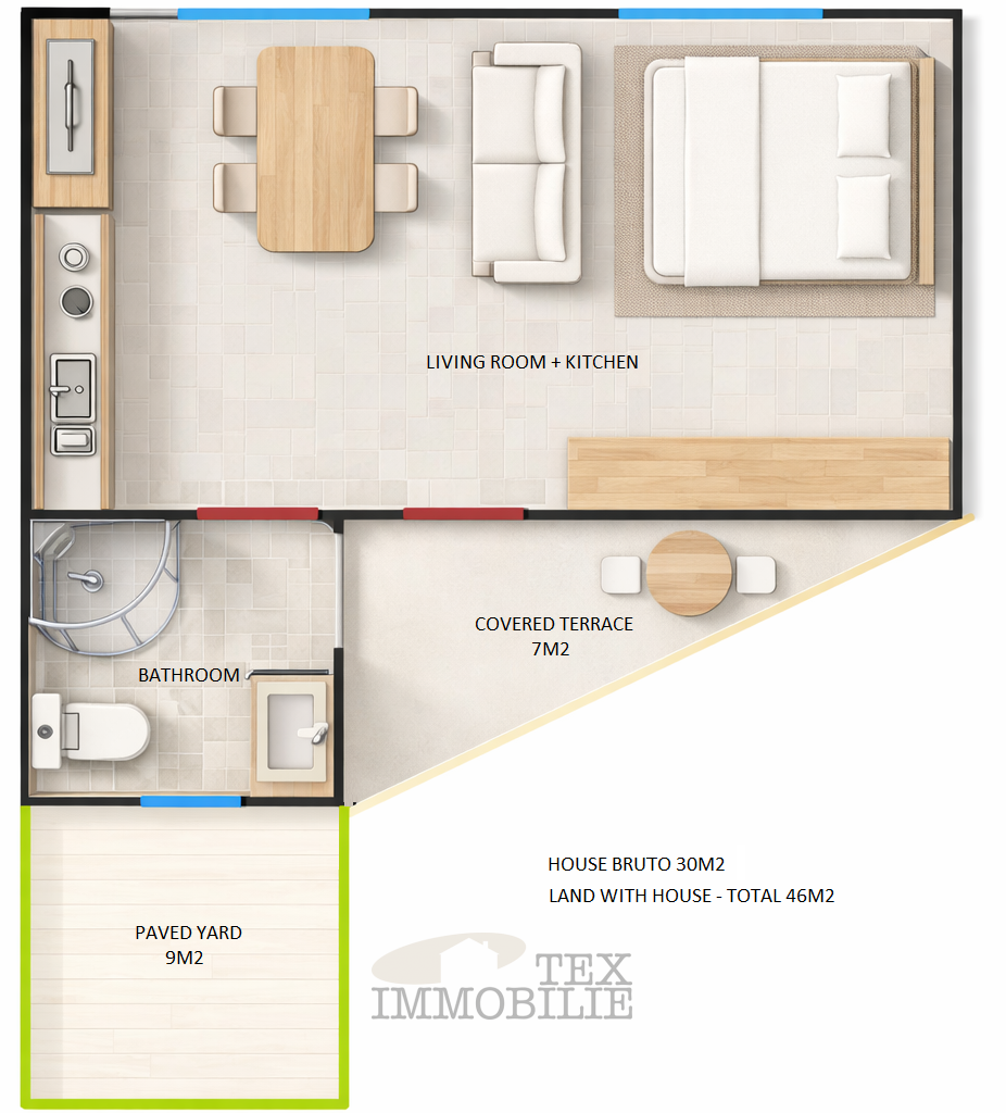 Majhna hiša v bližini Poreča, 1600m od morja