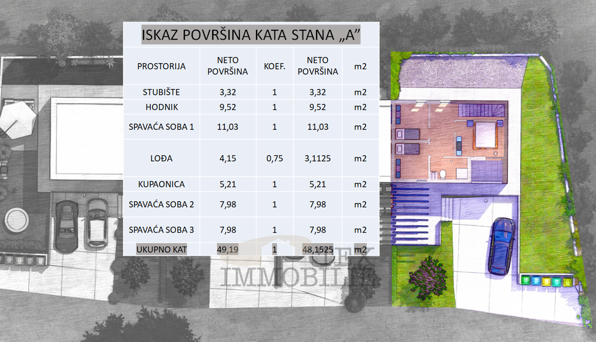 Poreč – Moderen stan 101 m², 2 spalnici