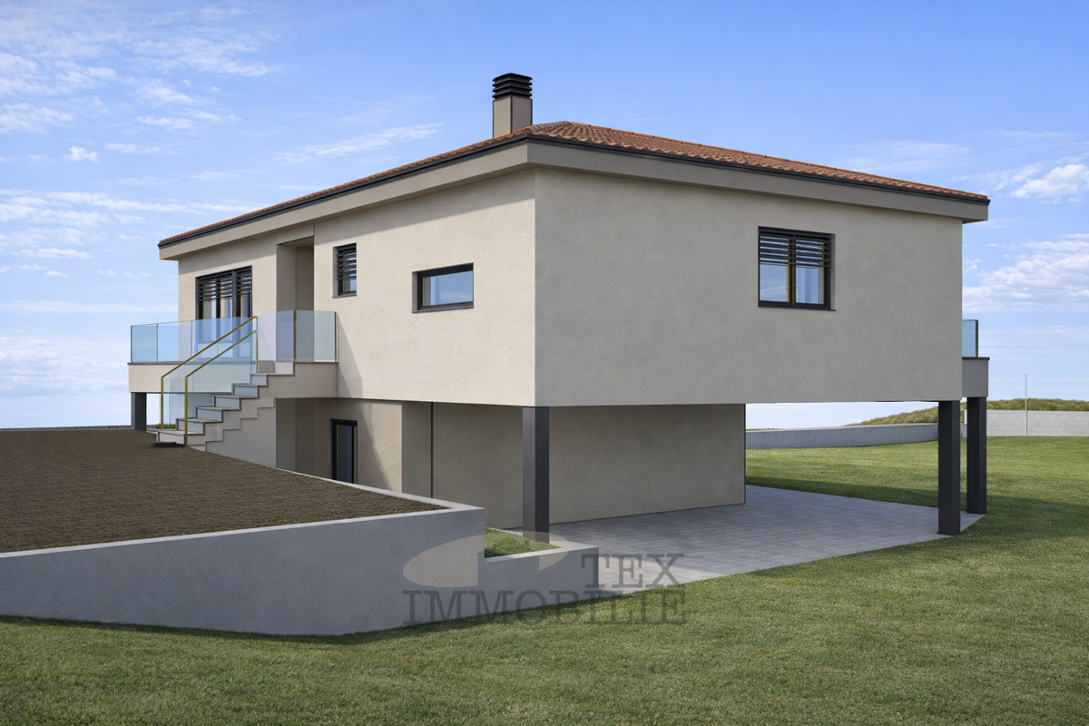 Zazidljivo zemljišče z gradbenim dovoljenjem – 918 m², 8 km od Poreč