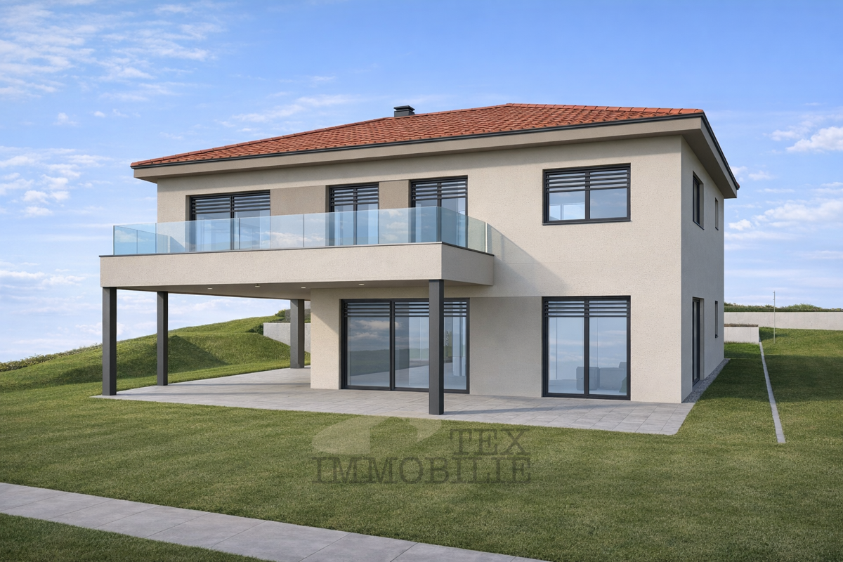 Zazidljivo zemljišče z gradbenim dovoljenjem – 918 m², 8 km od Poreč