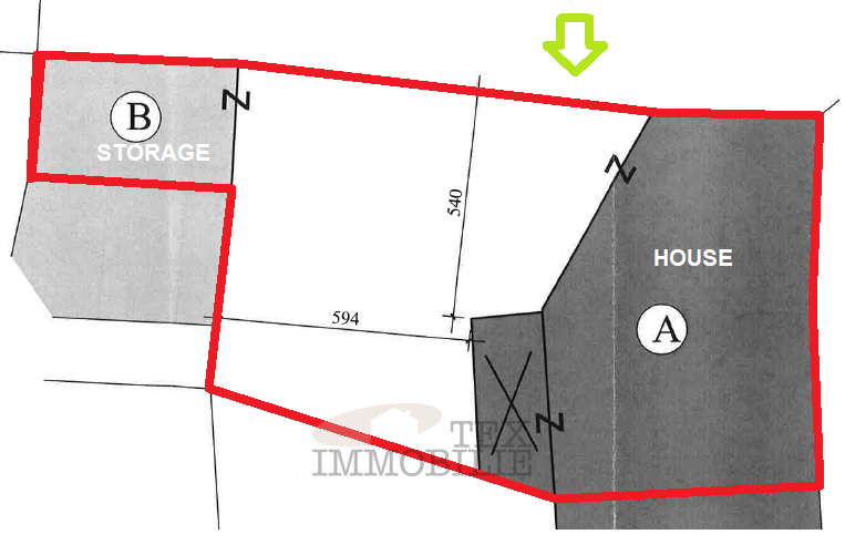 Kamnita hiša v okolici Poreča s pogledom na morje