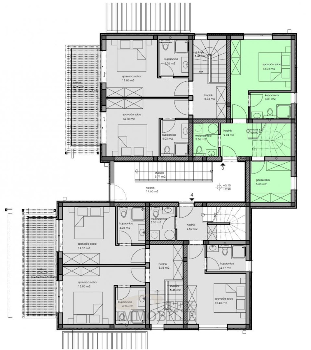 Novogradnja, dvoetažno stanovanje s pogledom na morje -124,82 m2