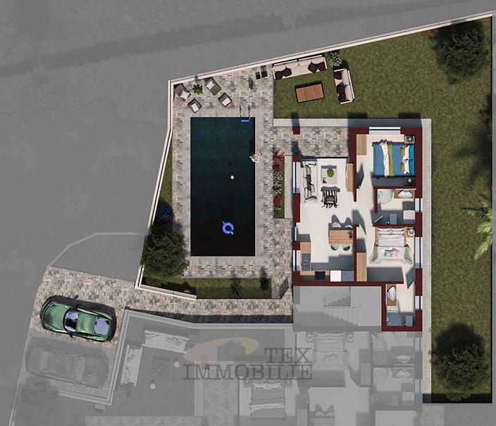 Poreč, pritlično stanovanje z vrtom, 60.35 m2