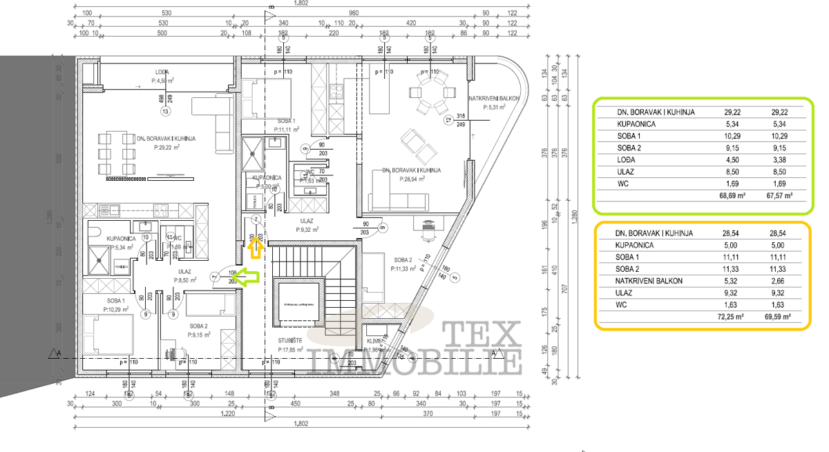 Poreč okolica – Stanovanje s čudovitim pogledom na morje