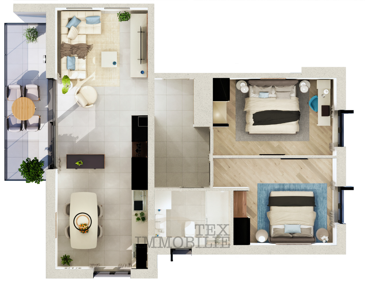 Stanovanje s pogledom na morje v okolici Poreča – 78,23 m²