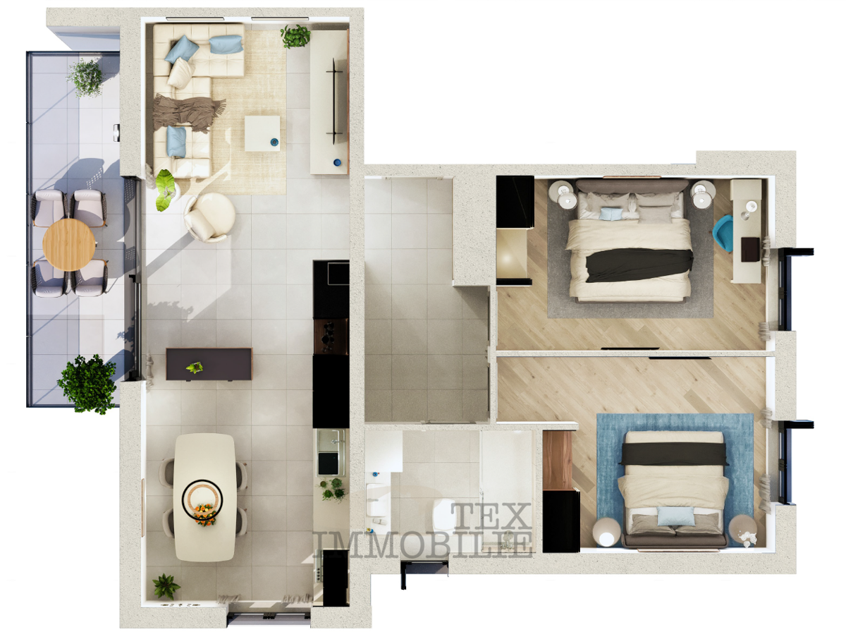 Stanovanje s pogledom na morje v okolici Poreča – 78,23 m²