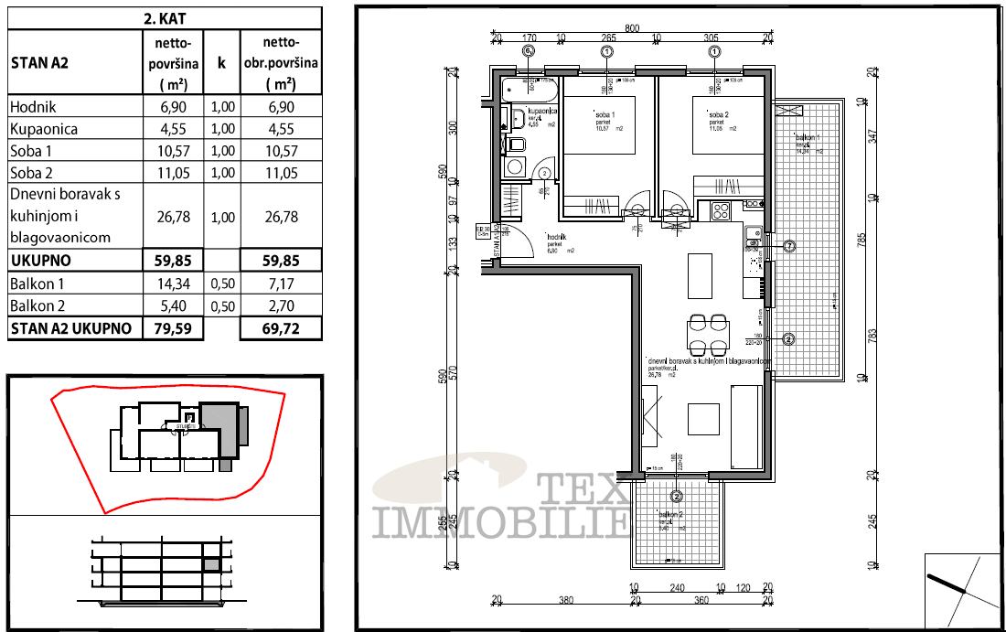 Poreč - Novozgrajeno stanovanje z dvema spalnicama