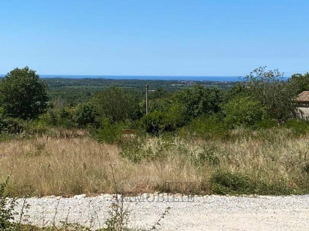 Zazidljivo zemljišče v Višnjanu s pogledom na morje 