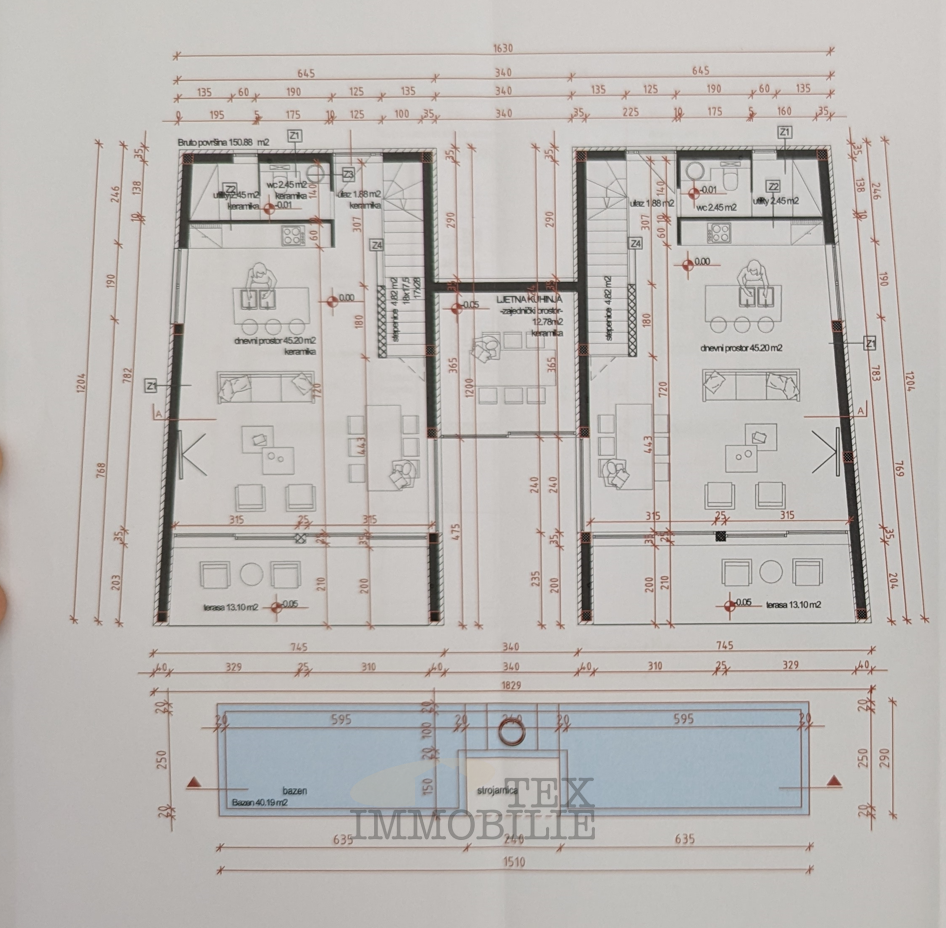 Dve hiši v neposredni bližini centra Poreča, 547 m2