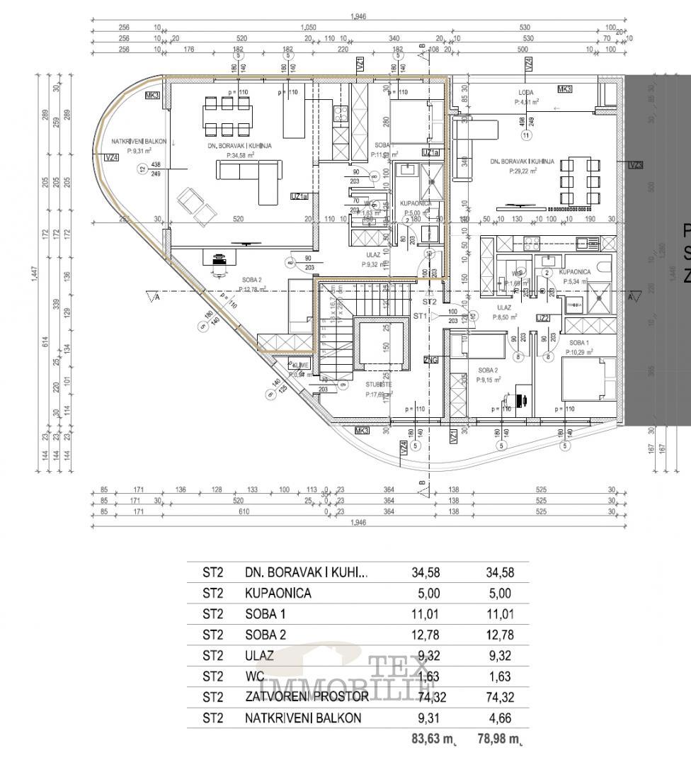 Poreč okolica – Stanovanje s čudovitim pogledom na morje