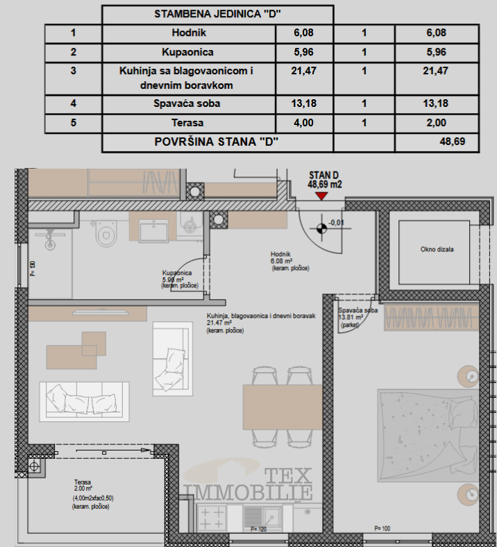 Moderno pritlično stanovanje 48,68 m² – 1 km od morja, Poreč Poreč