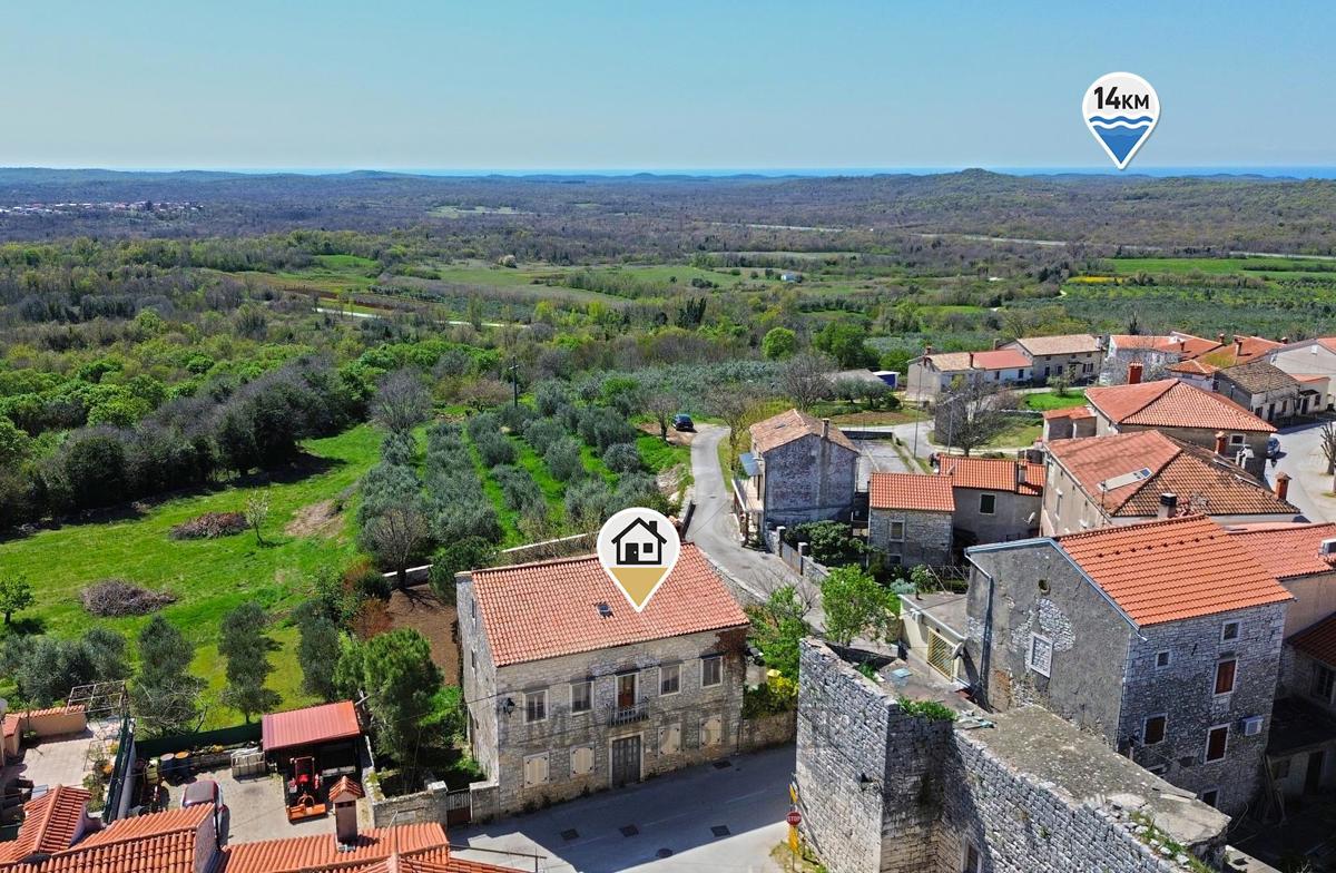 Kamnita hiša 14 km od Poreča