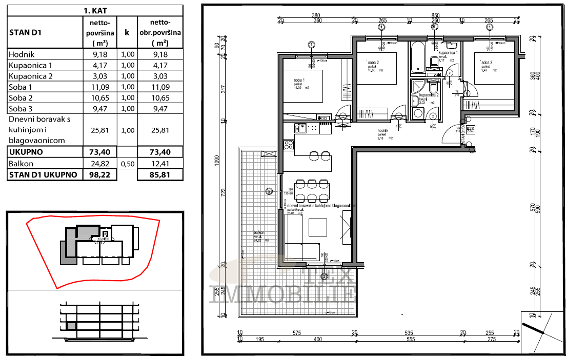 Stanovanje Poreč, 85,81m2