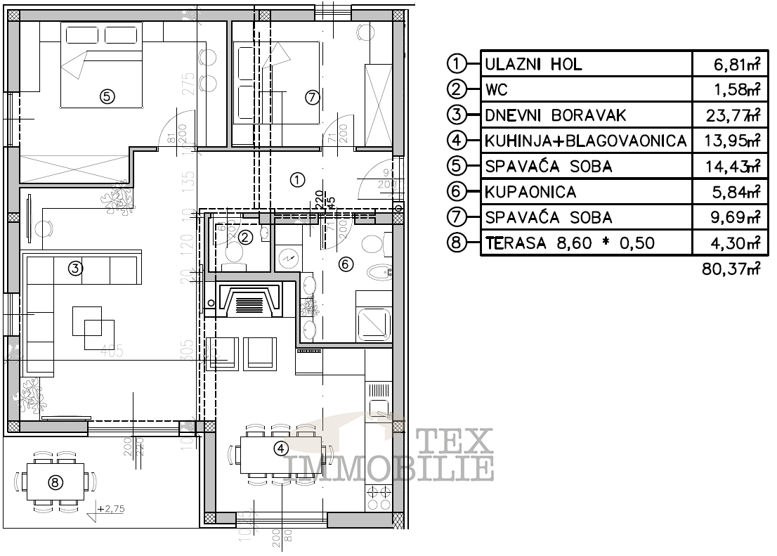 Poreč, novi apartmaji le 1500m od morja