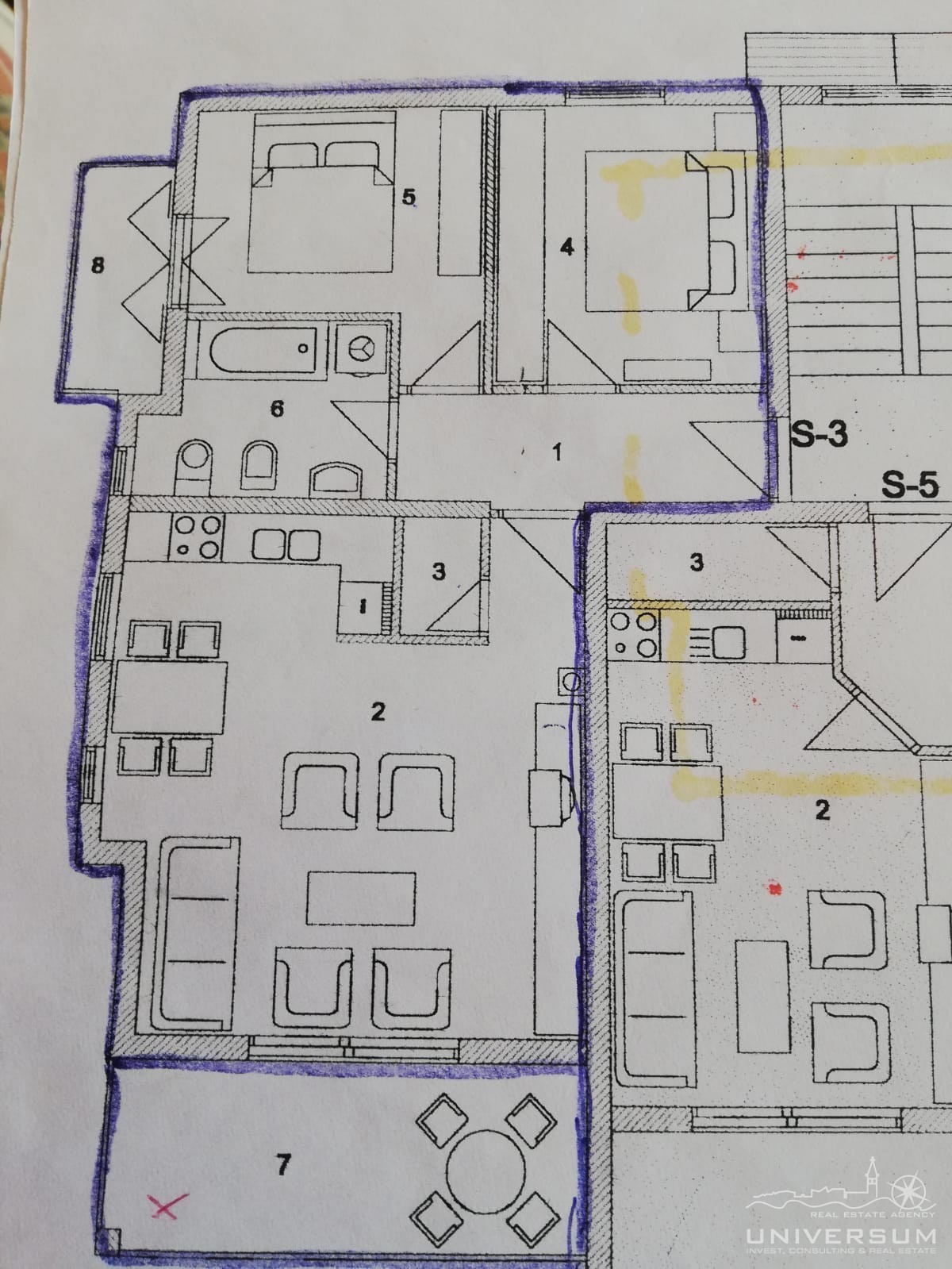 Popolnoma opremljeno stanovanje s pogledom na morje v Novigradu