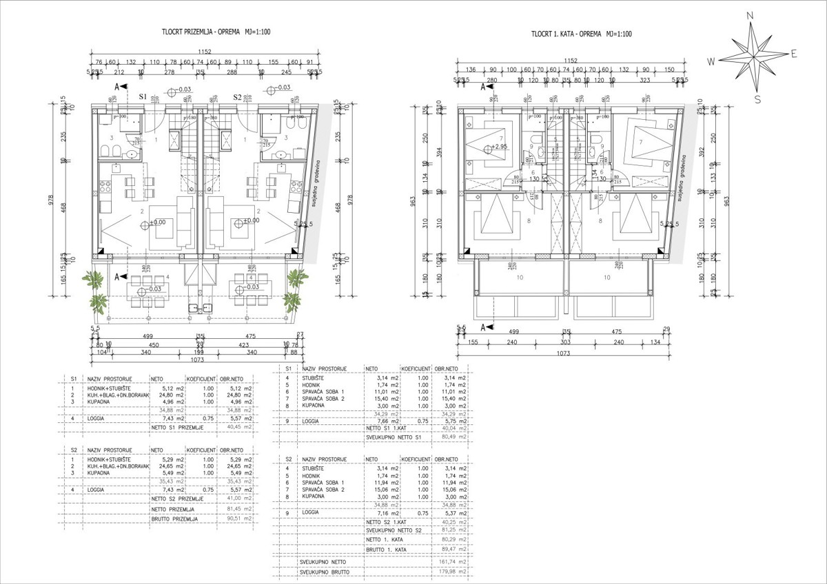 Dvojček hiše 2,5 km od plaže v bližini Umaga