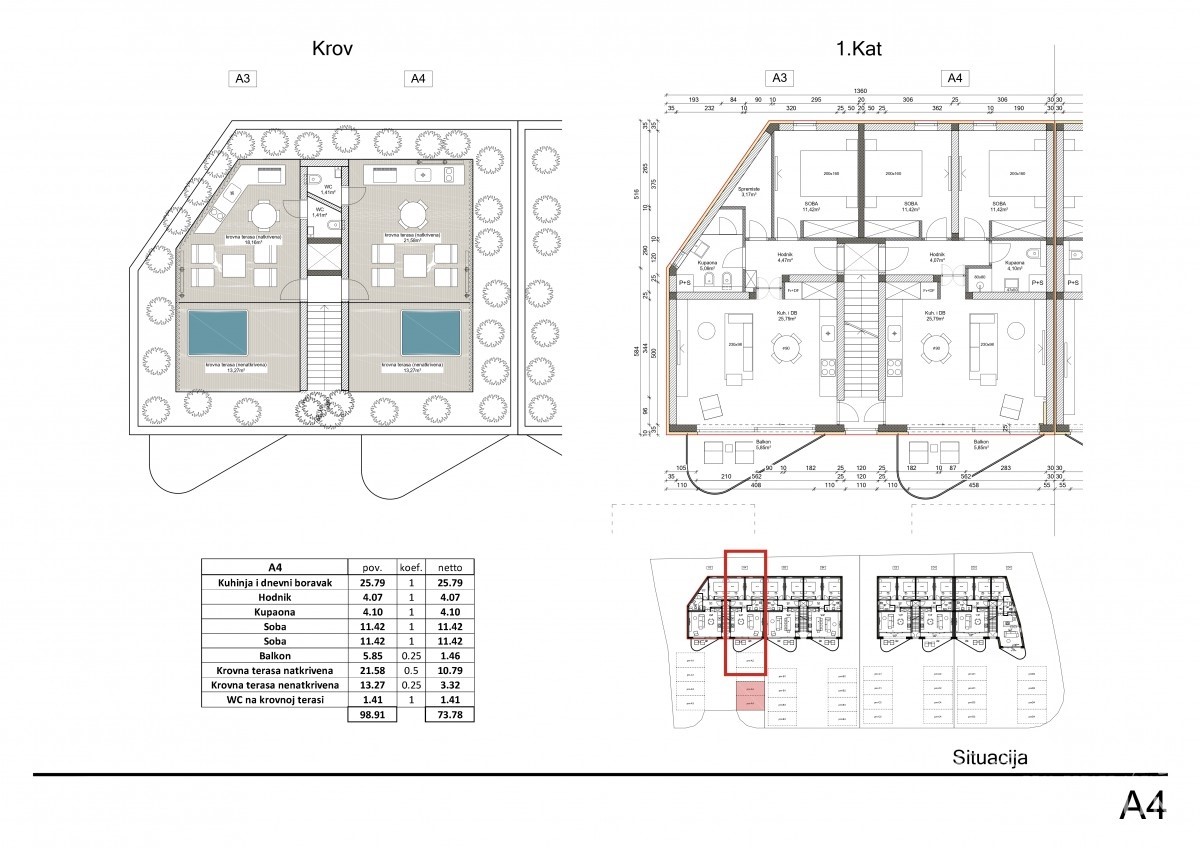 Sodoben apartma s strešno teraso in pogledom na morje