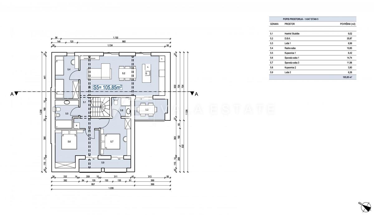 MODERNI PENTHOUSE APARTMA S POGLEDOM NA MORJE