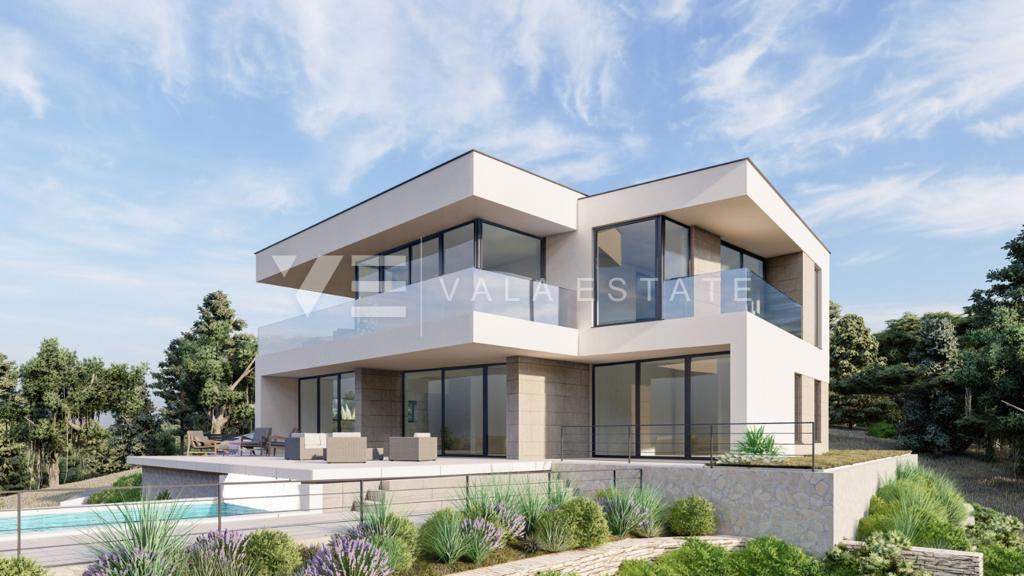 MODERNA VILA V MIRNEM OKOLJU Z BAZENOM IN POGLEDOM NA MORJE